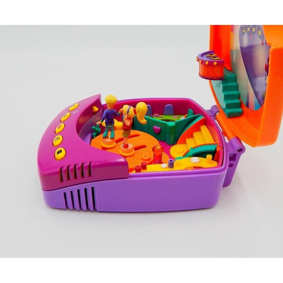 Polly Pocket CD Player With 2 Figures Bluebird Toys 1998 *No Sound Has Marks* - Picture 2 of 14